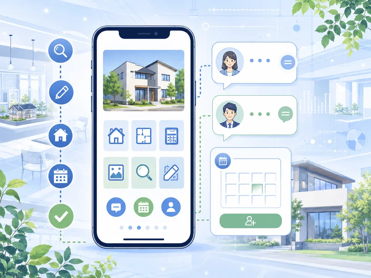 使いやすい機能を表す住宅営業向けイラスト