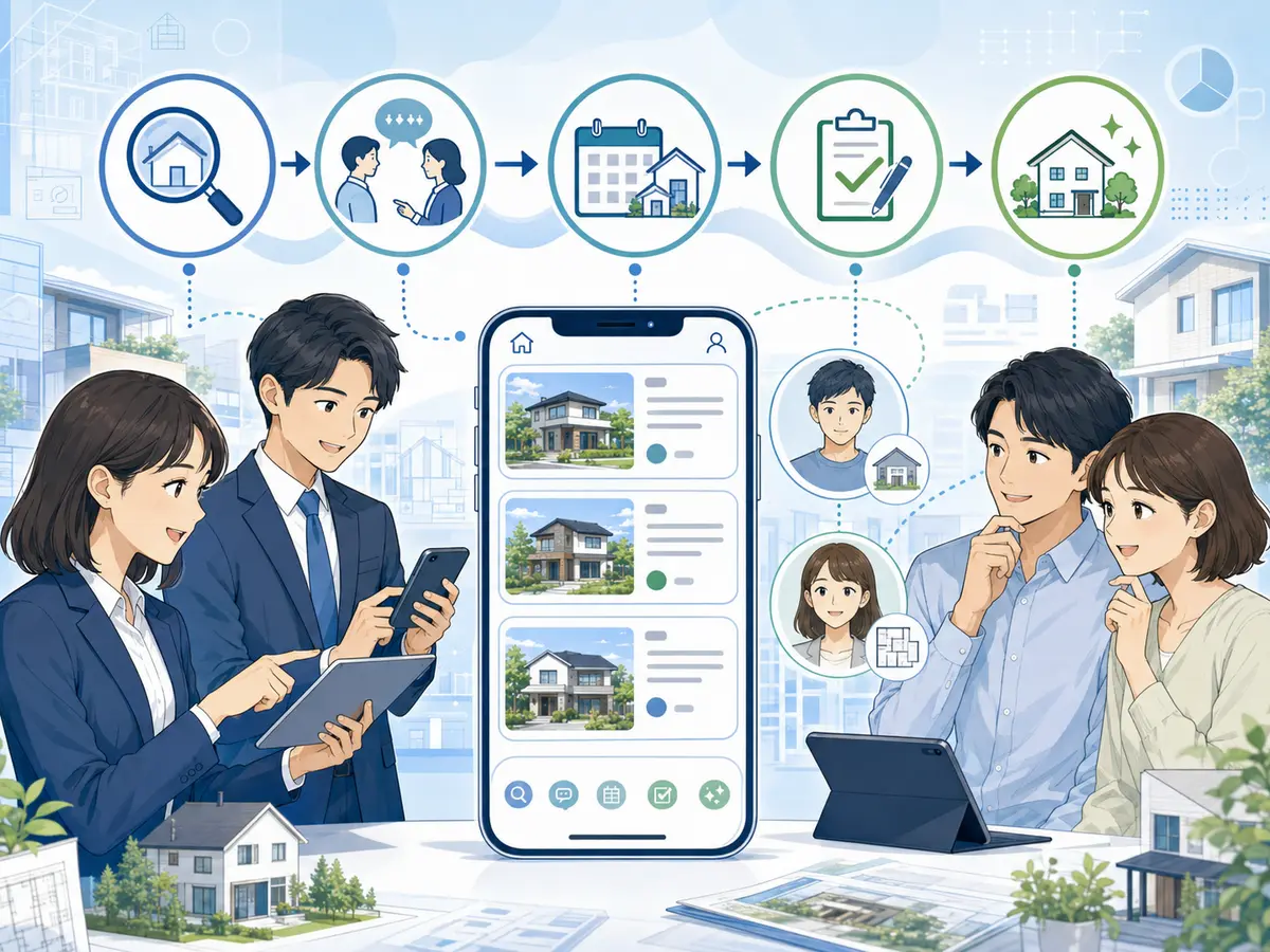 対策を表す住宅営業向けイラスト